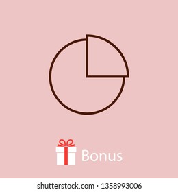 chart icon vector illustration. Linear symbol with thin outline. The thickness is edited. Minimalist style.