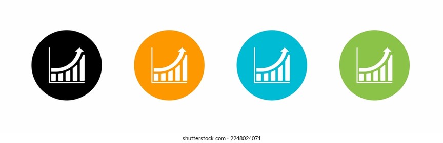 Oben Diagramm Symbol Vektorgrafik. Stock-Vektorgrafik.