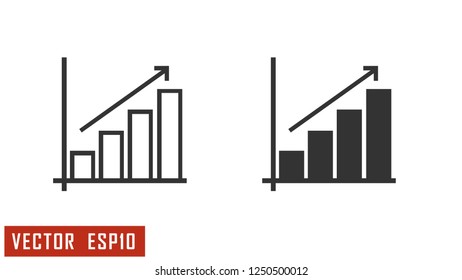 Chart icon vector. illustration Symbol logo.