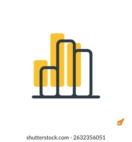 chart icon vector illustration. chart symbol isolated on white background