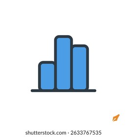 chart icon vector illustration. chart symbol isolated on white background