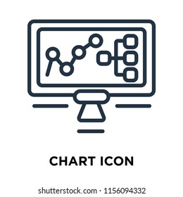 Chart icon vector isolated on white background, Chart transparent sign , thin symbols or lined elements in outline style