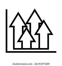 Ícone do gráfico vetor. sinal de ilustração da programação. símbolo do diagrama ou logotipo.