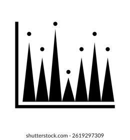 Vector de icono de gráfico. signo de ilustración de programación. símbolo de diagrama o logotipo.