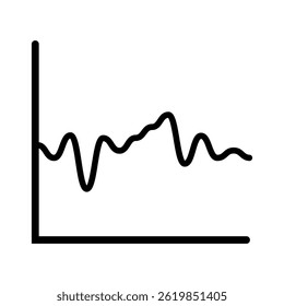 Vector de icono de gráfico. signo de ilustración de programación. símbolo de diagrama o logotipo.