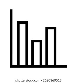 Ícone do gráfico vetor. sinal de ilustração da programação. símbolo do diagrama ou logotipo.