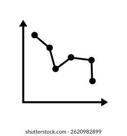 Ícone do gráfico vetor. sinal de ilustração da programação. símbolo do diagrama ou logotipo.