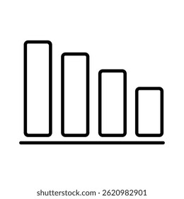 Vector de icono de gráfico. signo de ilustración de programación. símbolo de diagrama o logotipo.