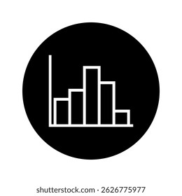Ícone do gráfico vetor. sinal de ilustração da programação. símbolo do diagrama ou logotipo.