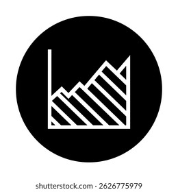 Ícone do gráfico vetor. sinal de ilustração da programação. símbolo do diagrama ou logotipo.