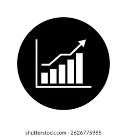 Vector de icono de gráfico. signo de ilustración de programación. símbolo de diagrama o logotipo.
