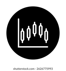 Vector de icono de gráfico. signo de ilustración de programación. símbolo de diagrama o logotipo.