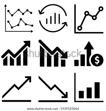 Chart icon vector set. analysis illustration sign collection. analytics symbol or logo.