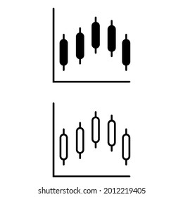 Chart icon vector set. schedule illustration sign collection. diagram symbol or logo.