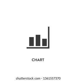 chart icon vector. chart sign on white background. chart icon for web and app