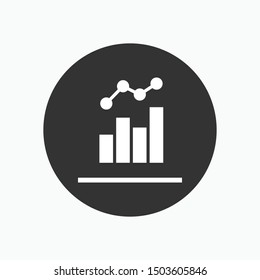 Chart Icon - Vector, Sign and Symbol for Design, Presentation, Website or Apps Elements.