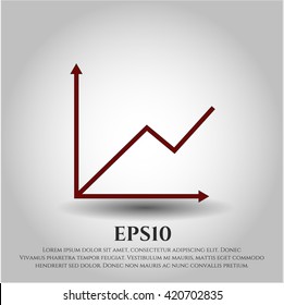 chart icon vector symbol flat eps jpg app web concept website