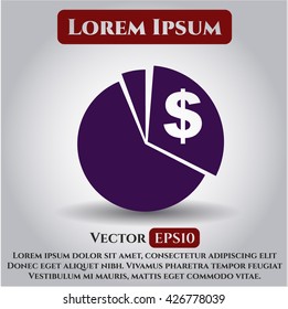 chart icon vector symbol flat eps jpg app web concept website