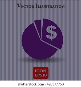 chart icon vector symbol flat eps jpg app web concept website