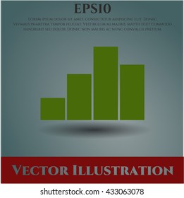 chart icon vector symbol flat eps jpg app web concept website