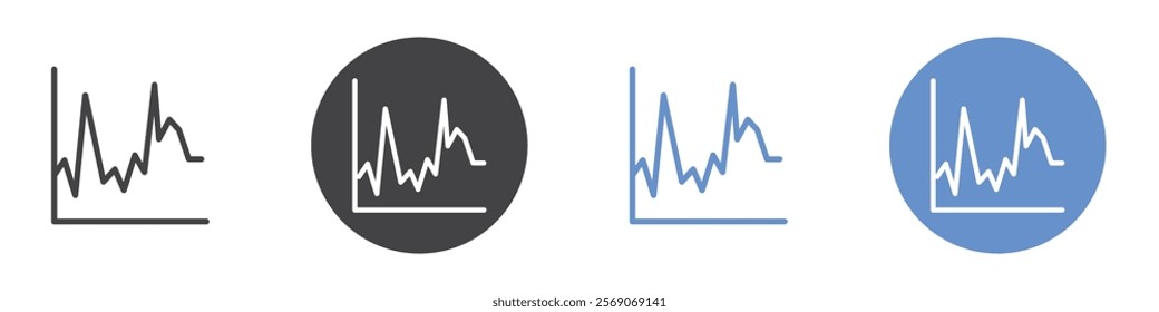 Chart icon vector symbol outline sign