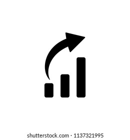 Chart icon vector.Chart sign Isolated on white background. Flat style for graphic design, logo, Web, UI, mobile app, EPS10