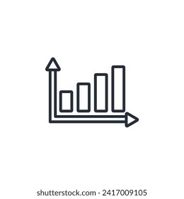 chart icon. vector.Editable stroke.linear style sign for use web design,logo.Symbol illustration.