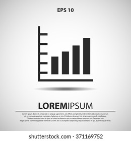 chart icon for web and mobile. flat design style