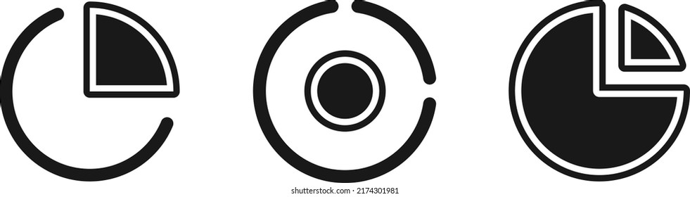 icono de gráfico. conjunto de iconos web . colección de iconos. Ilustración vectorial simple.