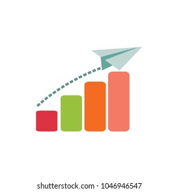 Chart icon.Chart bar symbol for your web site design, logo, app, UI. Vector illustration, EPS10.