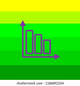 Chart icon.Chart bar symbol for your web site design, logo, app, UI. Vector illustration, EPS10.