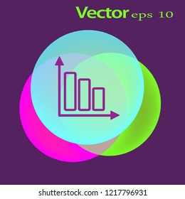 Chart icon.Chart bar symbol for your web site design, logo, app, UI. Vector illustration, EPS10.