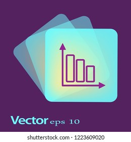 Chart icon.Chart bar symbol for your web site design, logo, app, UI. Vector illustration, EPS10.