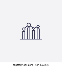 chart icon.Outline chart vector, illustrated icon for modern web and mobile design