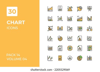 Chart icons collection. Set contains such Icons bar, business, chart, and more