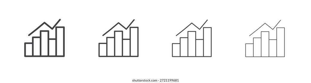 Chart icons for graphic and web design.
