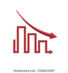 Chart Icons. growing bar graph icon. Business charts and graph icons. Statistics and Analytics Outline Icon, down or up arrow. flat design style