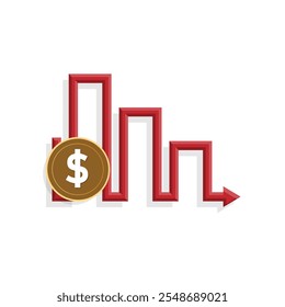 Iconos de gráfico. Icono de gráfico de barra creciente. Gráficos de negocios e iconos gráficos. Icono de esquema de estadísticas y análisis, flecha abajo o arriba. estilo de diseño plano