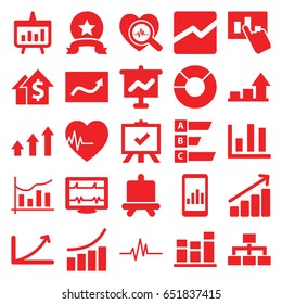 Chart icons set. set of 25 chart filled icons such as board, graph, heartbeat, structure, heartbeat search, statistic, hand on graph, medal