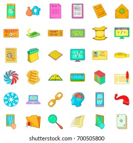 Chart icons set. Cartoon style of 36 chart vector icons for web isolated on white background