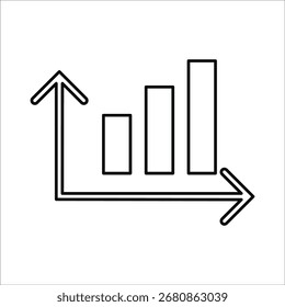 chart icons. simple line vector