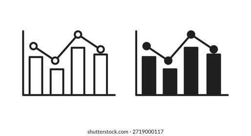 Iconos del gráfico, símbolos del Vector. señal plana llena