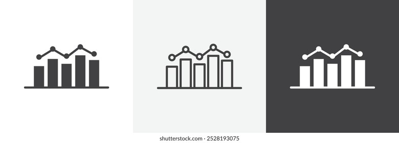 Chart icon.Trendy modern flat linear vector illustration on white background.