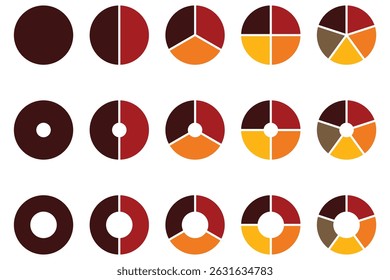 chart, illustration, diagram, business, vector, design, template, circle, graph, pie chart, infographic, internet, finance, no people, time, cycle. Vector illustration.