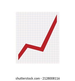 Chart Increasing emoji vector illustration graph positive red