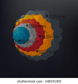 Chart infographics illustration 