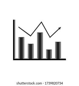 chart, infographics, rise and fall, business, economy, finance vector illustration
