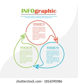 Chart for infographics. Visual description of the process, development plan, or strategy. Vector template