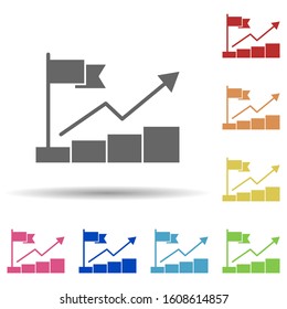 Chart, initiative in multi color style icon. Simple glyph, flat vector of business icons for ui and ux, website or mobile application