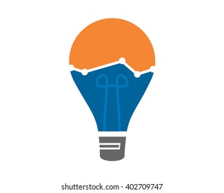 chart lamp light bulb idea image icon